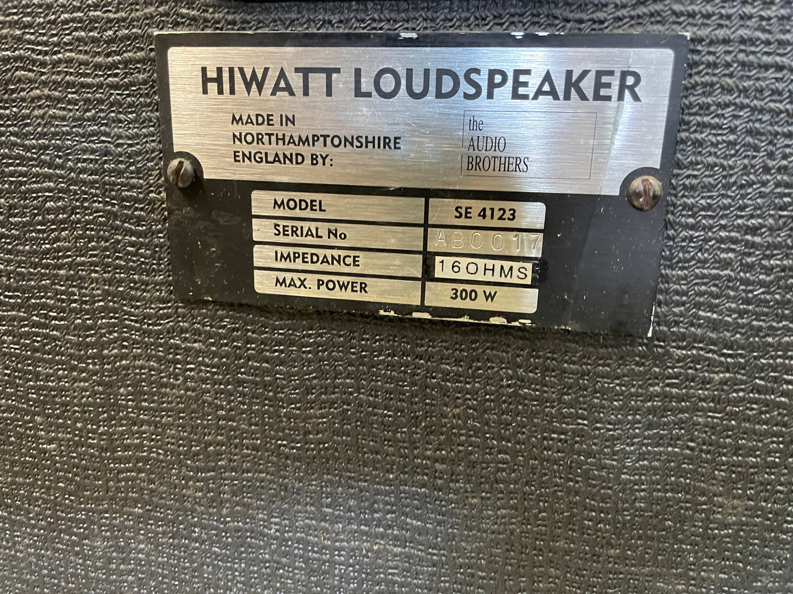 412 HWTT FANE | HIWATT™ SE4123
