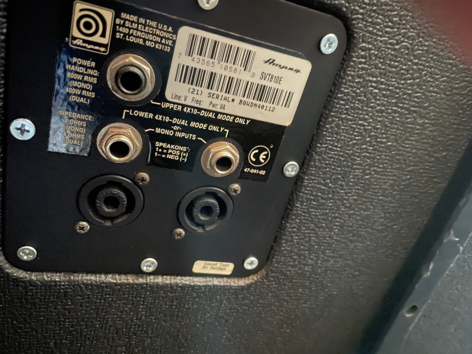 810 APEG BASS Classic | Ampeg SVT810E CLASSIC Series BASS Cabinet